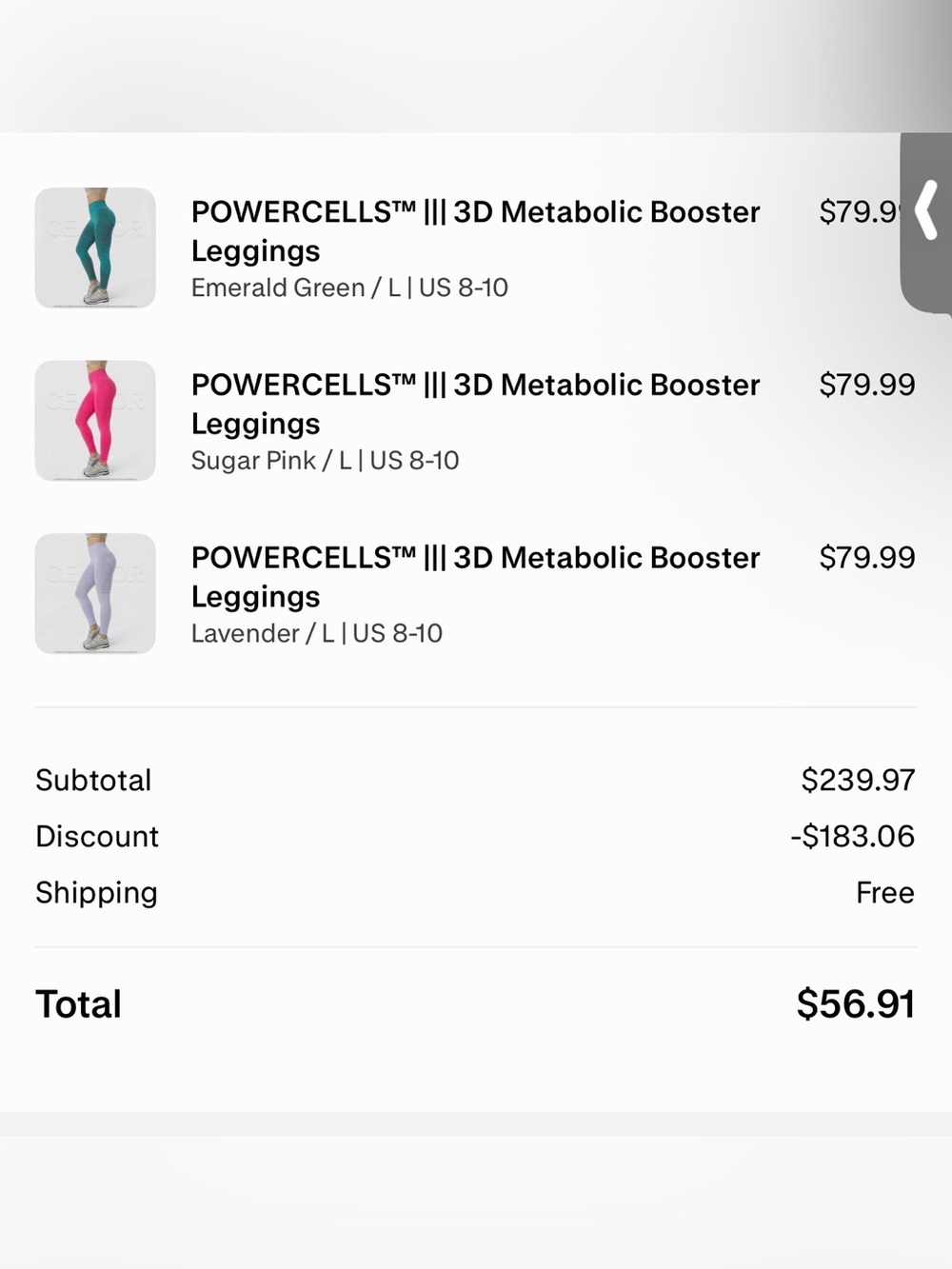 III 3D Metabolic Booster Leggings - Emerald Green